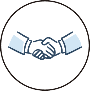 握手しているイラスト